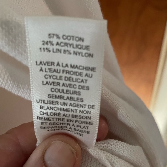 Women’s White Open Front Cardigan Cuffed 1/2 Sleeve And Each Slits On Side - Picture 6 of 7